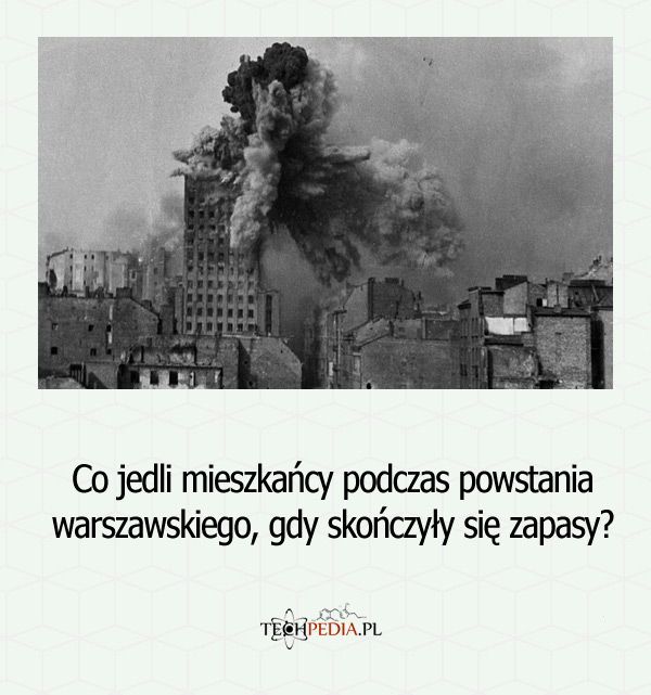Co jedli mieszkańcy podczas powstania warszawskiego, gdy skończyły się zapasy?