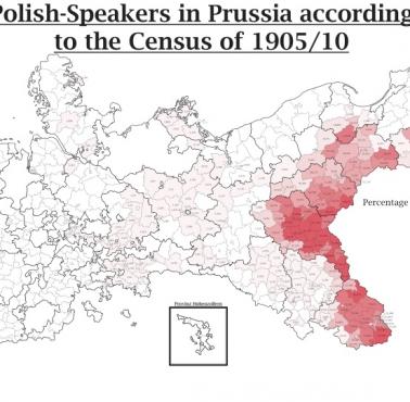 Polskojęzyczni mieszkańcy Prus według danych spisowych z 1905 i 1910 r.
