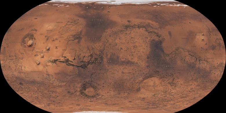 Mapa powierzchni Marsa