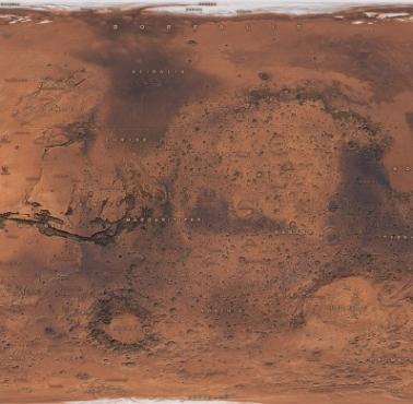 Mapa powierzchni Marsa