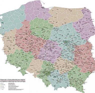 Miejscowości w Polsce pozbawione praw miejskich.