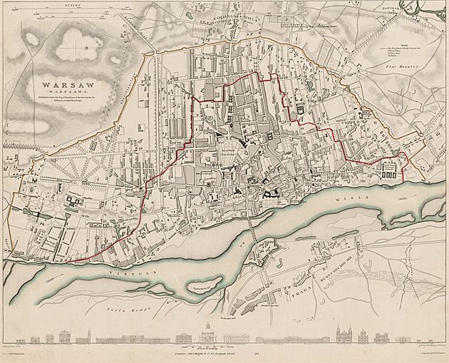 Mapa Warszawy z 1831 roku