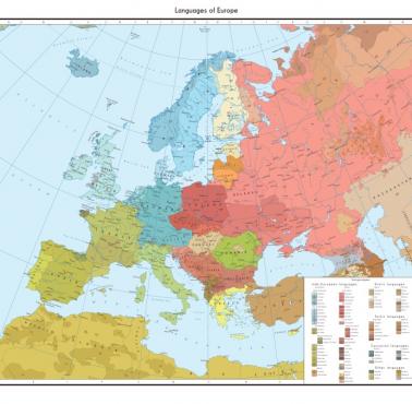 Mapa językowa Europy (różnorodność językowa)