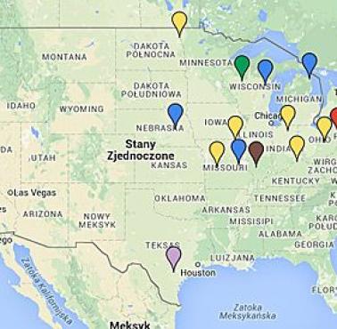 Polsko brzmiące nazwy miejscowości w USA.