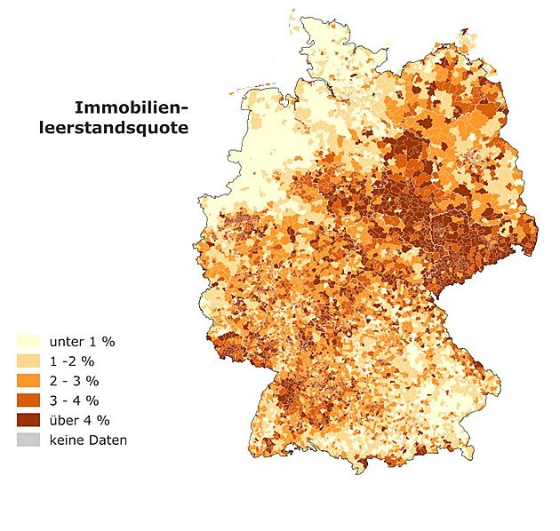 Puste nieruchomości w Niemczech.