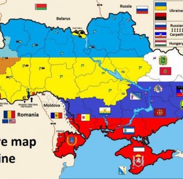 Wojenna mapa Ukrainy