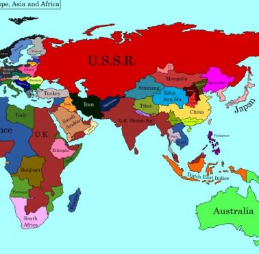 Mapa świata w 1936 roku