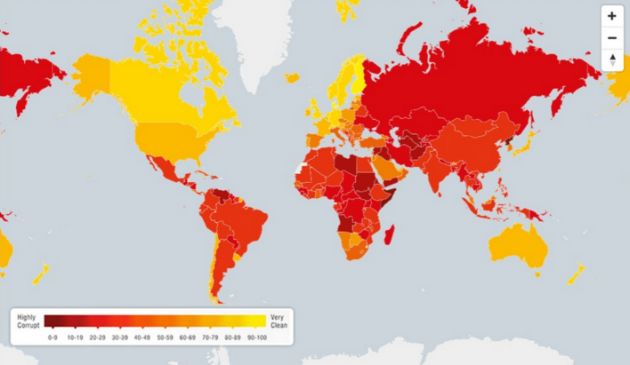 Najbardziej skorumpowane państwa świata.