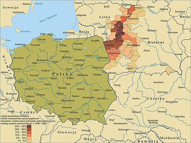 Mniejszość polska na Litwie i Białorusi na podstawie spisu ludności w latach 1999-2001.