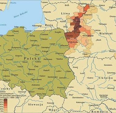 Mniejszość polska na Litwie i Białorusi na podstawie spisu ludności w latach 1999-2001.