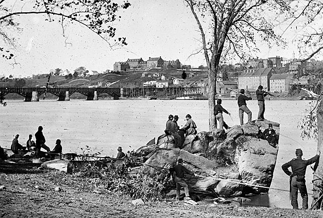 Żołnierze Unii (Północy) nad Potomakiem, Georgetown (Washington D.C.)