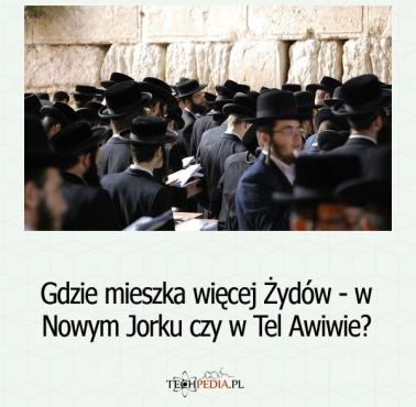Gdzie mieszka więcej Żydów - w Nowym Jorku czy w Tel Awiwie?