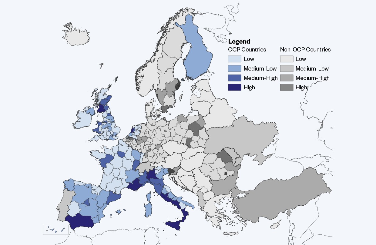 Obecność mafii / przestępczości zorganizowanej w Europie