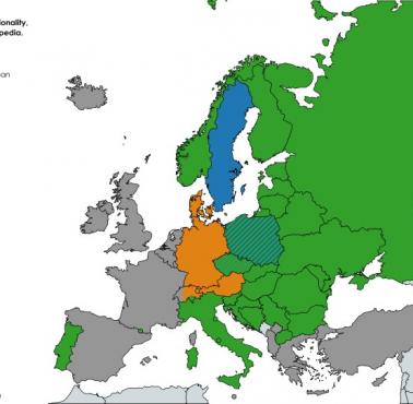 Narodowość Mozarta w poszczególnych krajach Europy wg. lokalnej wikipedii