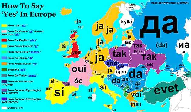 Jak powiedzieć tak w Europie.
