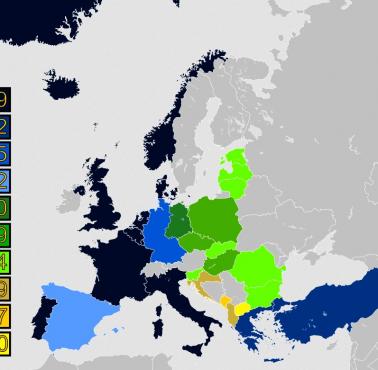 Rozszerzenie NATO od jego powstania w 1949 r. do przystąpienia Macedonii Północnej w marcu 2020 r., tylko Europa
