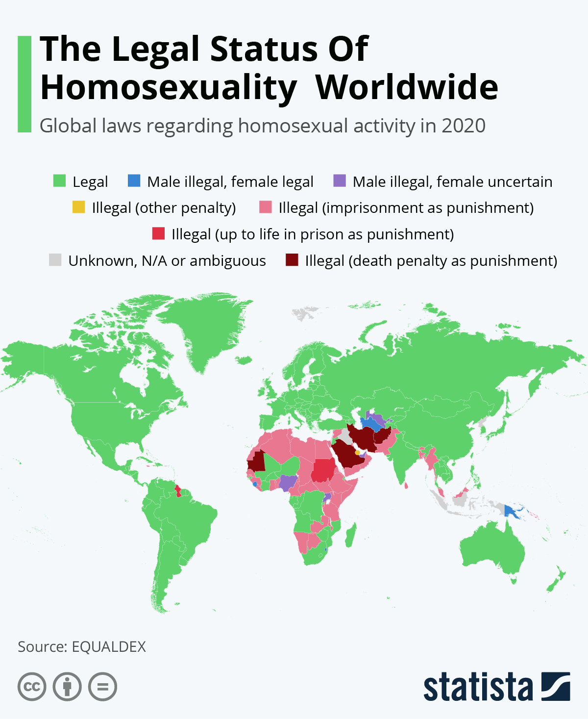 Legalność homoseksualizmu na całym świecie, 2020