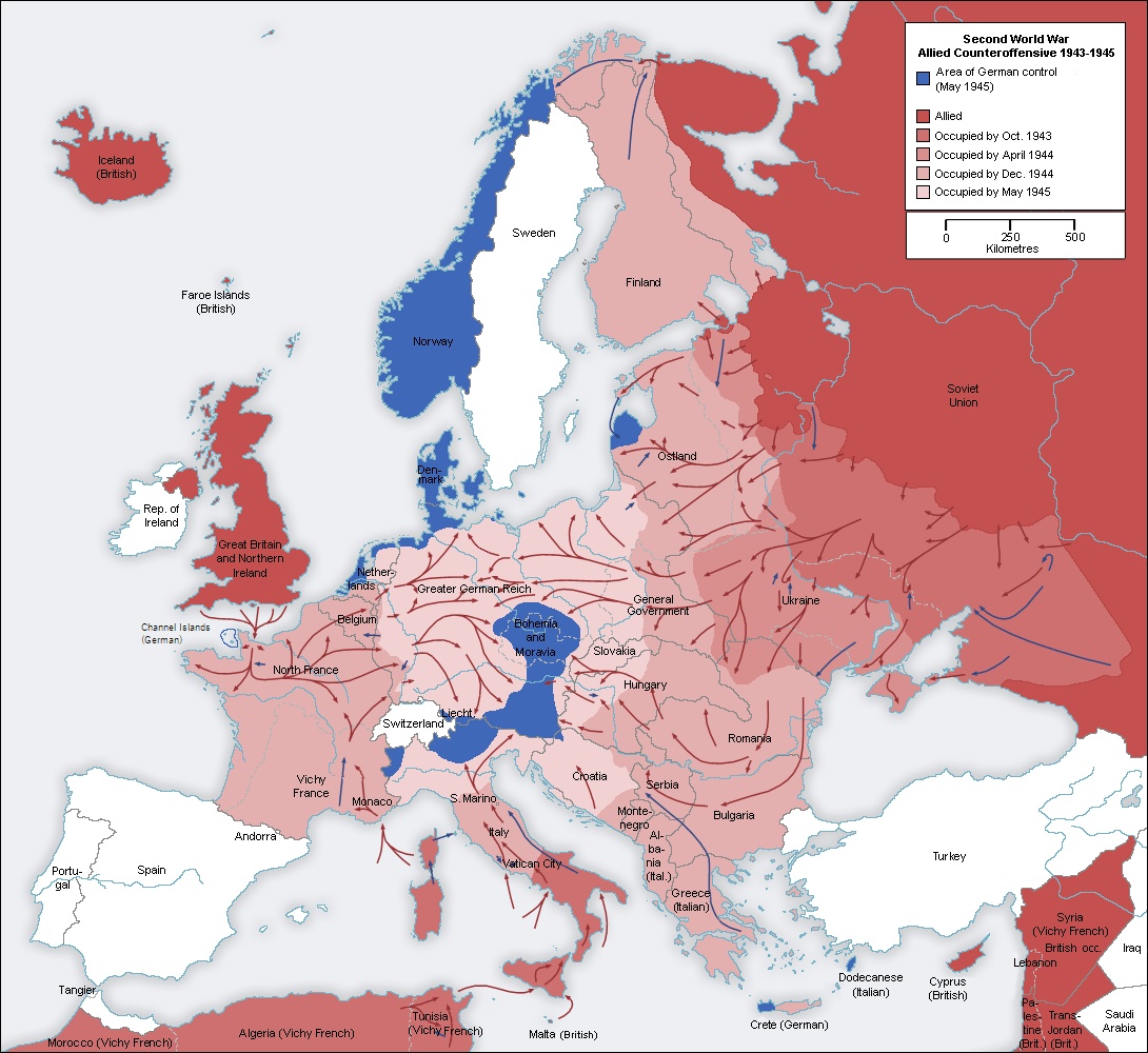 Niemieckie (III Rzeszy) panowanie w Europie od 1943 do maja 1945 roku