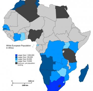 Liczba białych mieszkańcy Afryki