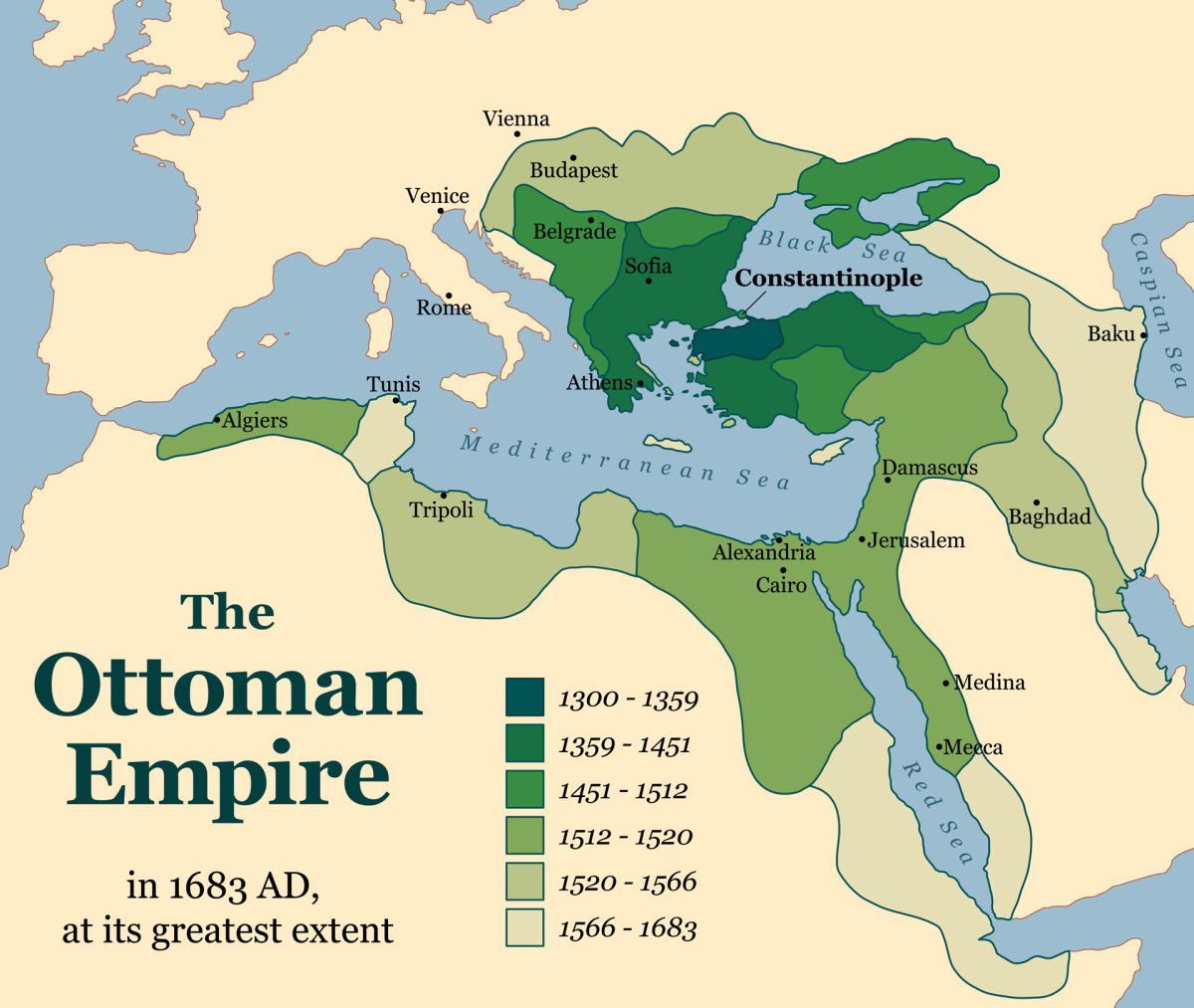 Ekspansja terytorialna Imperium Osmańskiego 1300-1683