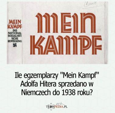 Ile egzemplarzy "Mein Kampf" Adolfa Hitera sprzedano w Niemczech do 1938 roku?