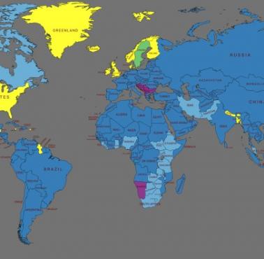 Najpopularniejszy język obcy w poszczególnych krajach na podstawie danych aplikacji Duolingo