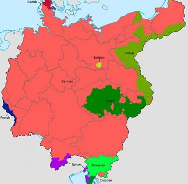 Etniczna mapa Niemiec z 1921 roku