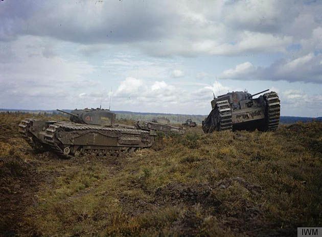 Brytyjskie czołgi Mk IV Churchill z 43 batalionu
