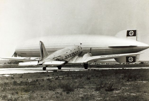 Niemiecki sterowiec Hindenburg i Douglas DC-2