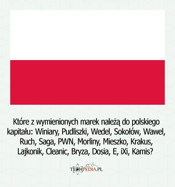 Które z wymienionych marek należą do polskiego kapitału: Winiary, Pudliszki, Wedel, Sokołów, Wawel, Ruch, Saga, PWN, Morliny ..?