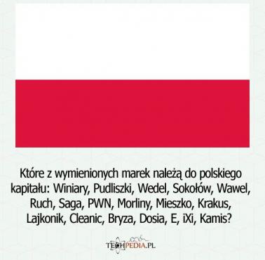 Które z wymienionych marek należą do polskiego kapitału: Winiary, Pudliszki, Wedel, Sokołów, Wawel, Ruch, Saga, PWN, Morliny ..?