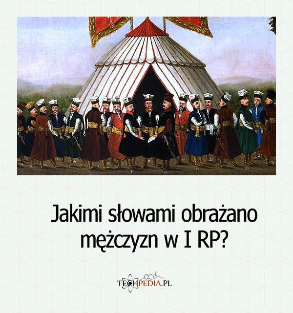 Jakimi słowami obrażano mężczyzn w I RP?