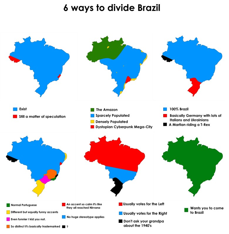 6 sposobów na podzielenie Brazylii