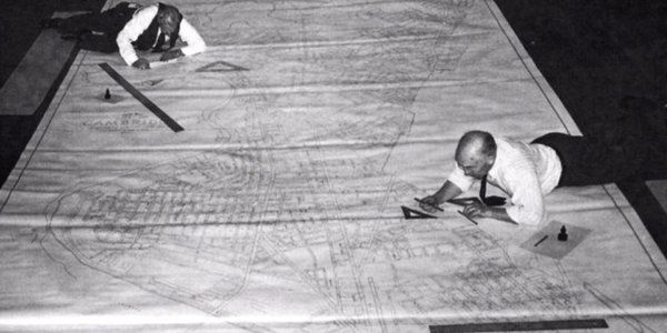Tak wyglądało projektowanie przed stworzeniem programów do projektowania np: Autocad.