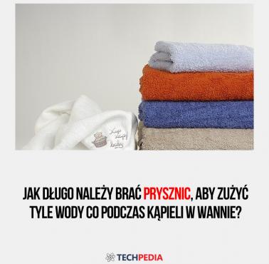 Jak długo należy brać prysznic, aby zużyć tyle wody co podczas kąpieli w wannie?