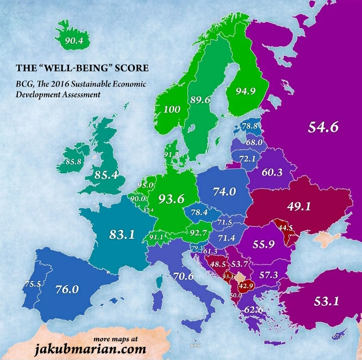 Zadowolenie z sytuacji finansowej gospodarstw domowych w Europie, 2016