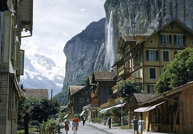 Malownicza wioska Lauterbrunnen w Szwajcarii