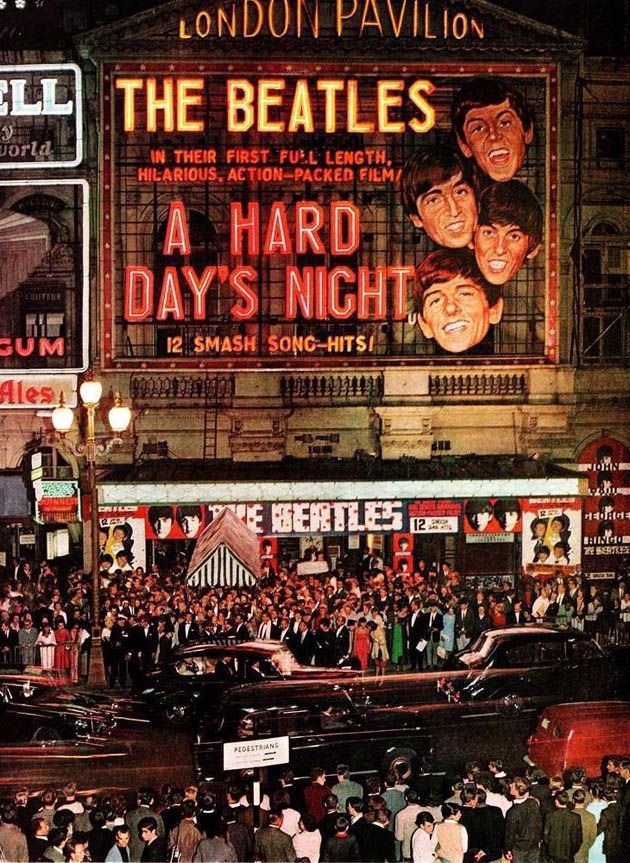 Londyńska premiera A Hard Day's Night zespołu The Beatles.