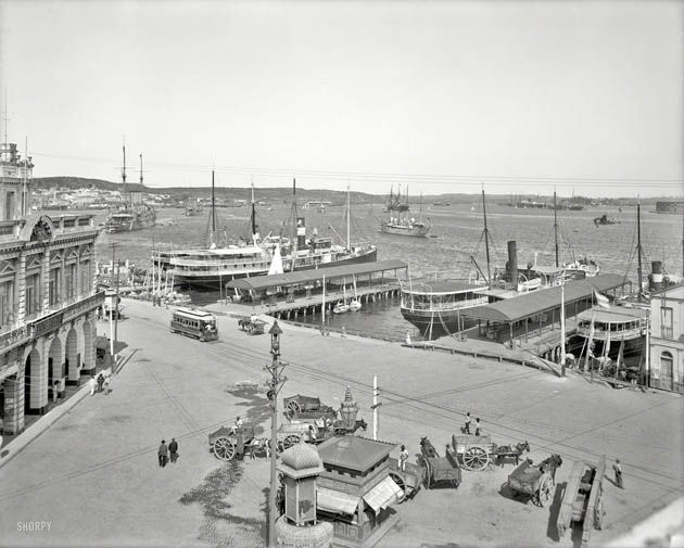 Port w Hawanie na początku wieku XX (Kuba)