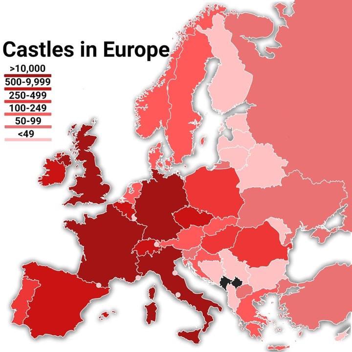 Zamki w Europie (liczba)