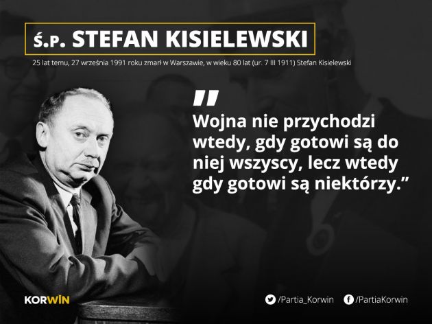 Wojna nie przychodzi wtedy, gdy gotowi są na nią wszyscy, lecz wtedy, gdy gotowi są na nią niektórzy Stefan Kisielewski