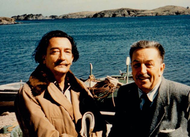 Walt Disney i Salvador Dalí nie tylko współpracowali, ale prywatnie byli również przyjaciółmi.