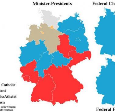 Religia kanclerza, prezydenta i premierów poszczególnych niemieckich landów.