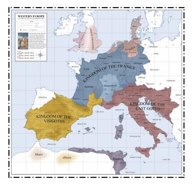 Europa po śmierci Teodoryka (rok 526)