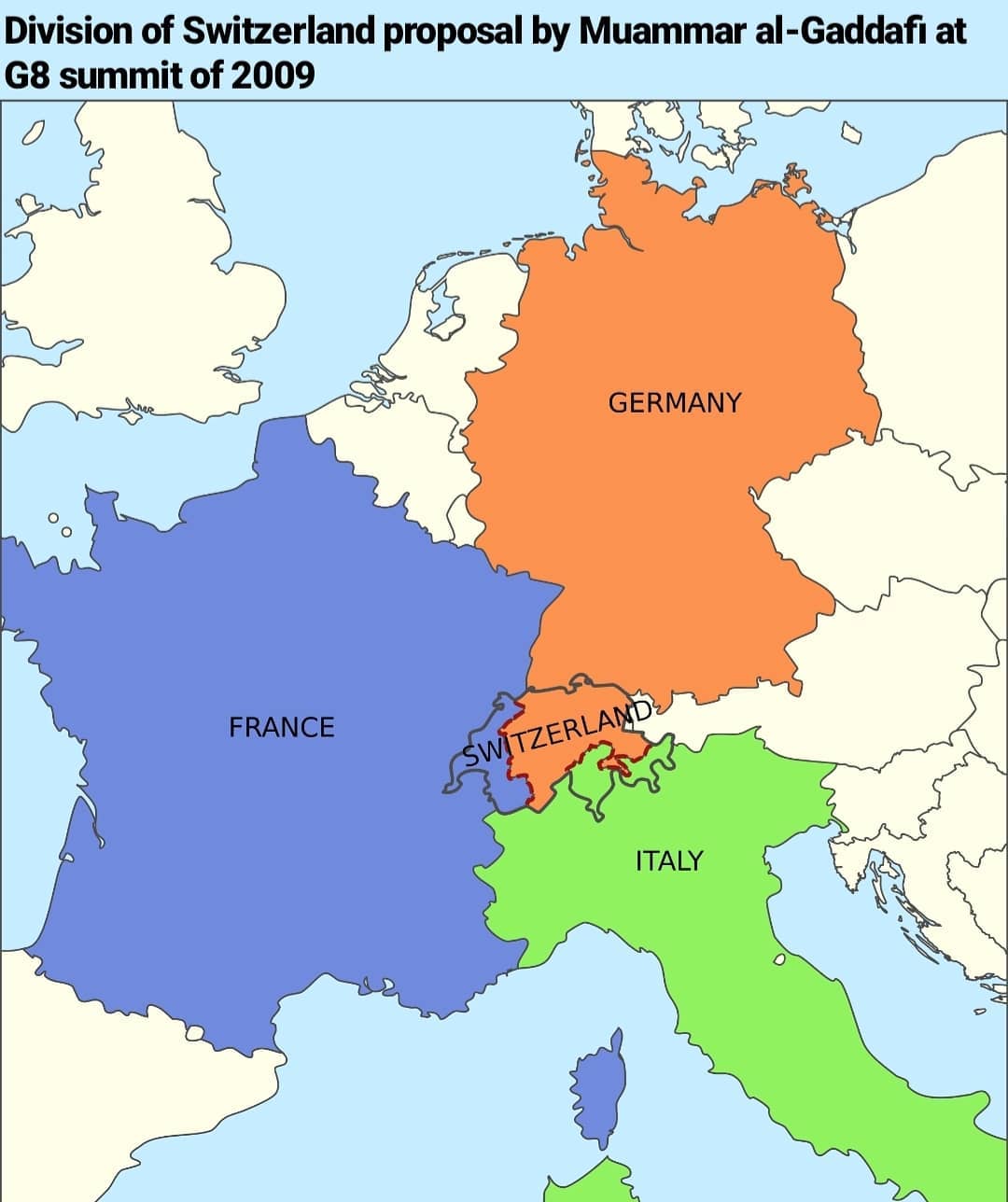 Propozycja Mu’ammara al-Kaddafiego dotycząca podziału Szwajcarii w 2009 roku