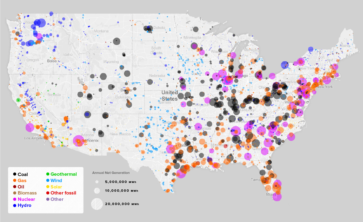 Źródła pozyskiwania energii w USA, 2019