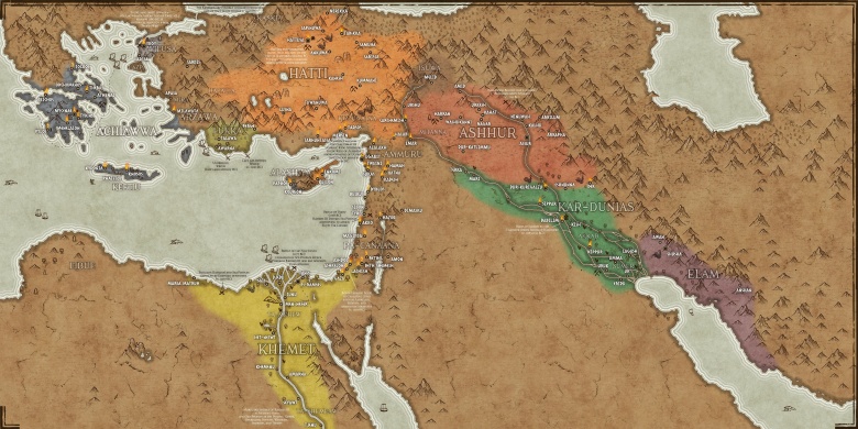 Mapa upadku w późnej epoce brązu ok. 1177 r. p.n.e.