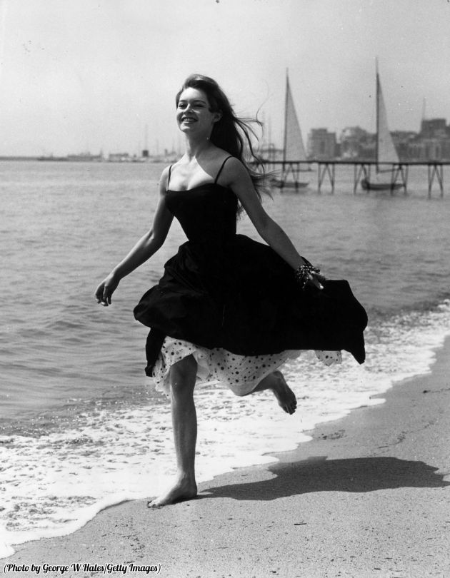 Brigitte Bardot na plaży