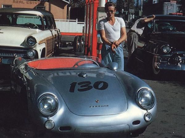 James Dean ze swoim Porsche 