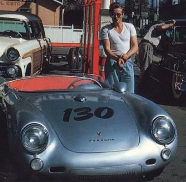 James Dean ze swoim Porsche 